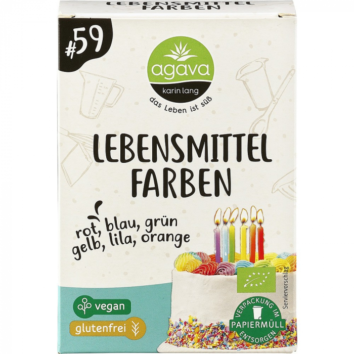 Colorant alimentar bio cu 6 culori, fara gluten, 48 g [1]