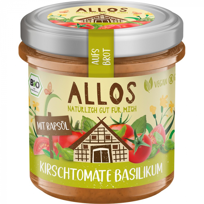 Crema tartinabila cu rosii cherry si busuioc, fara gluten, 140 g [1]