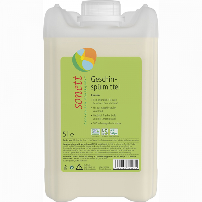 Detergent pentru spalat vase cu lamaie bio, 5 L [1]