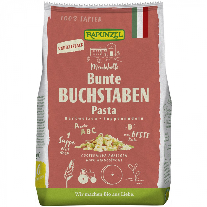 Fidea supa litere colorate bio, 500 g [1]