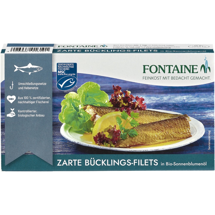 File de hering afumat in ulei bio de floarea-soarelui, 190 g [1]