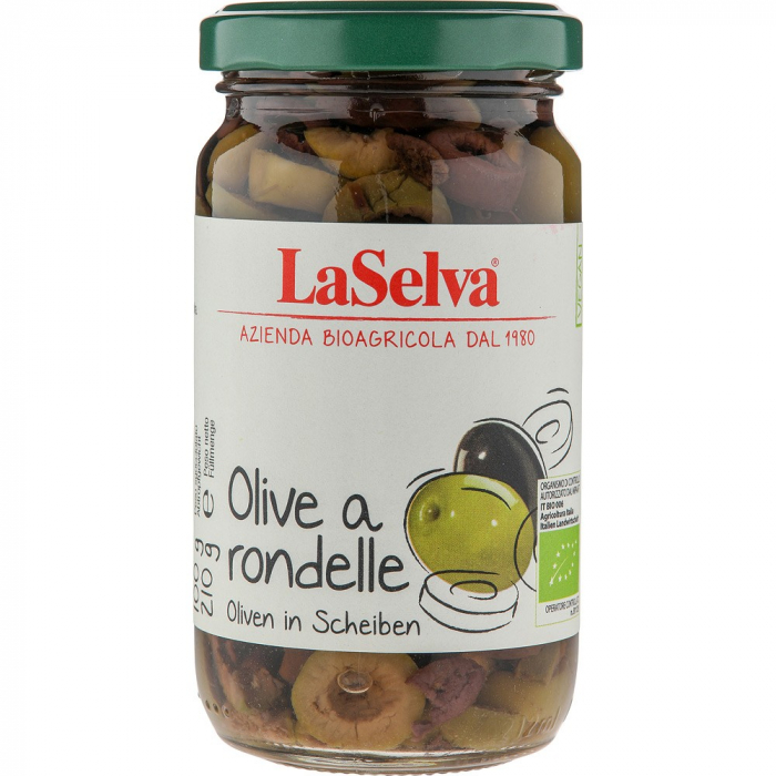 Masline verzi si negre felii, in saramura, 210 g [1]