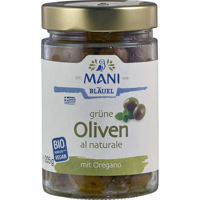 Masline verzi uleiate, cu oregano, 205 g [1]