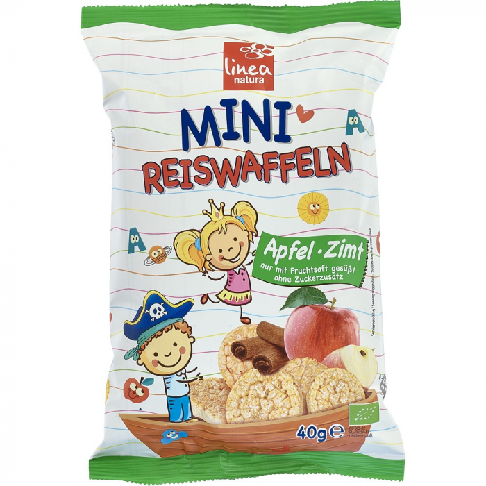Mini rondele  din orez cu mar si scortisora pentru copii, fara gluten, 40 g [1]