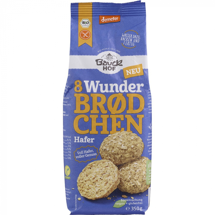Mix pentru chifle bio cu ovaz, fara gluten, 350 g [1]