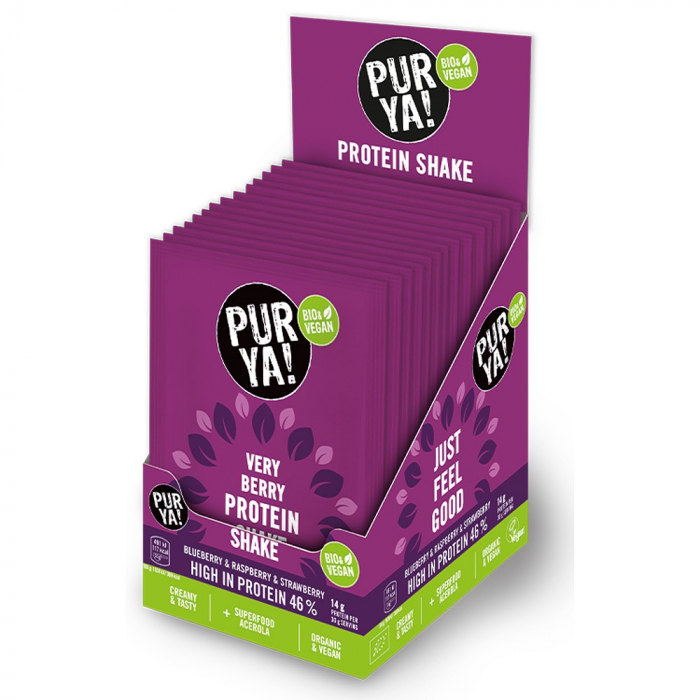 Pudra proteica bio cu fructe de padure si acerola, 30 g [1]