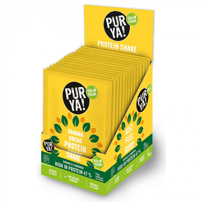 Pudra proteica vegetala bio banana bread,ecologica, 30 g [1]