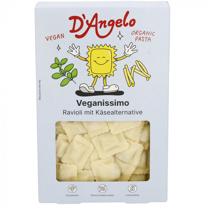 Ravioli vegane bio cu alternativa de branza, 250 g [1]