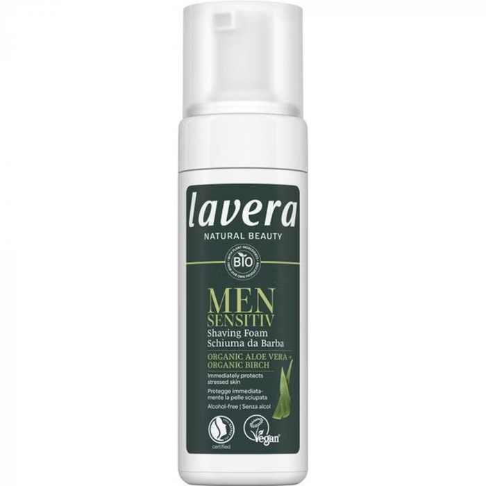 Spuma de ras sensitiv cu aloe vera bio si mesteacan bio, 150 ml [1]