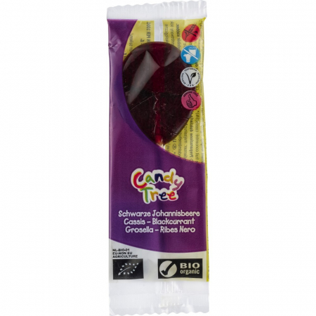 Bomboane bio - Acadele cu coacaze negre FARA GLUTEN, 13 g