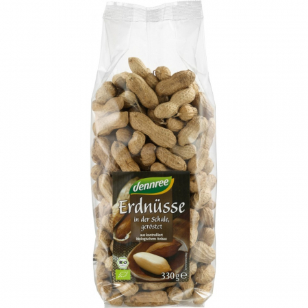 Nuci si alune bio - Arahide bio prajite cu coaja, 330 g