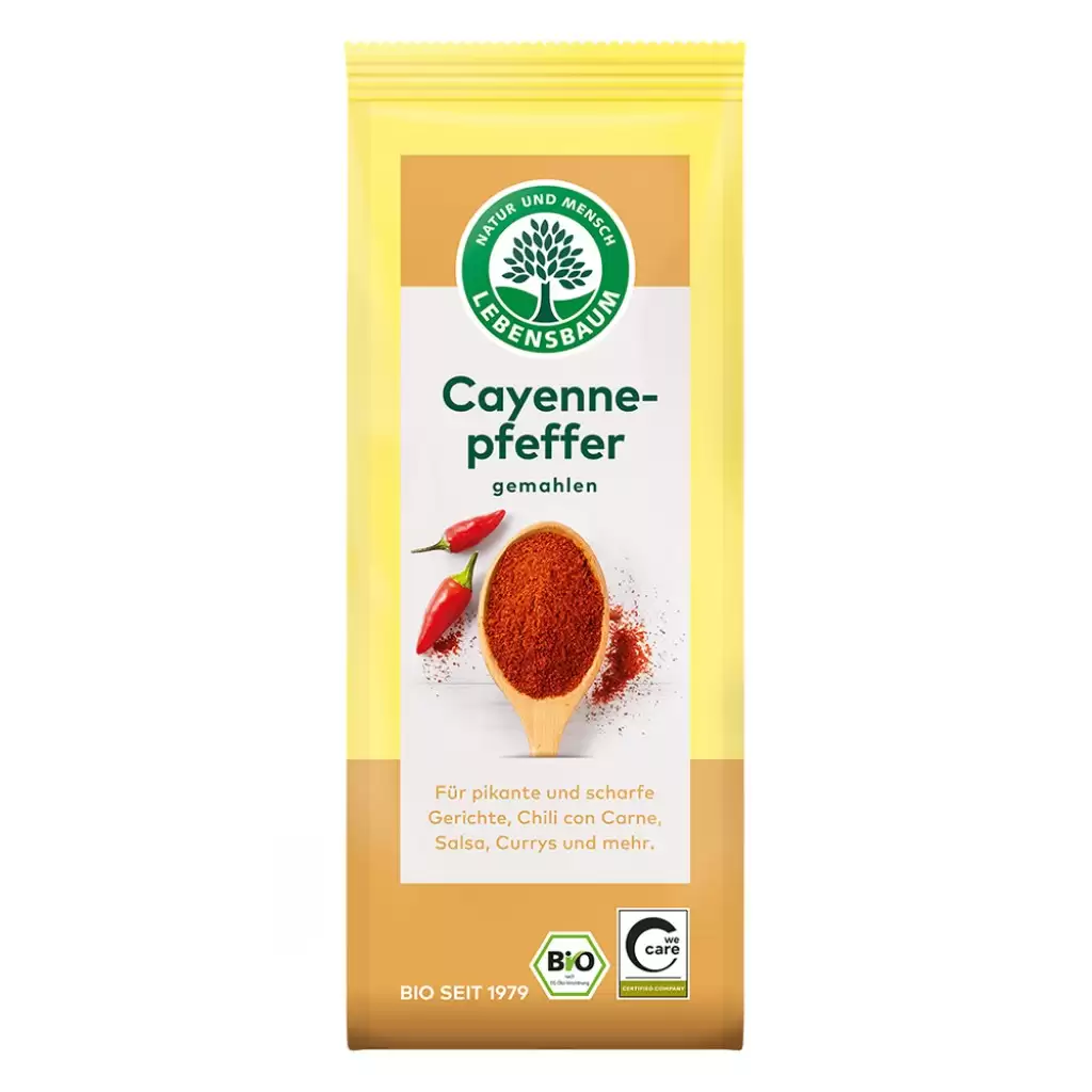 Condimente bio - Ardei iute Cayenne macinat, eco, 50 g