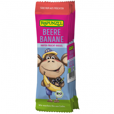 Biscuiti si gustari bio copii - Baton bio cu ovaz, fructe de padure si banane pentru copii, +3 ani, 92 g