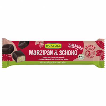 Dulciuri si batoane bio - Baton bio martipan cu glazura amaruie, 50 g