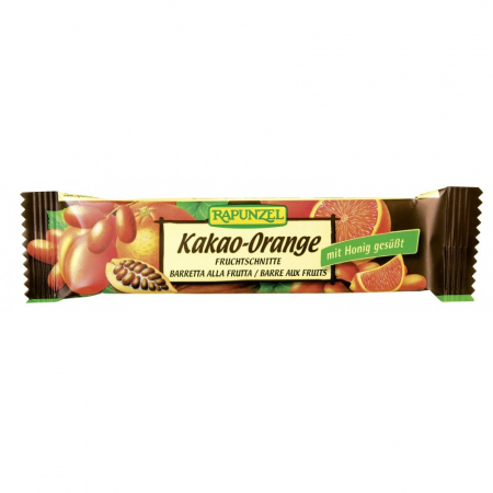 Batoane bio cu fructe - Baton de fructe cu cacao si portocale bio, 40 g