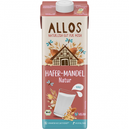 Sucuri si bauturi bio - Bautura bio de ovaz cu migdale fara lactoza, 1 L