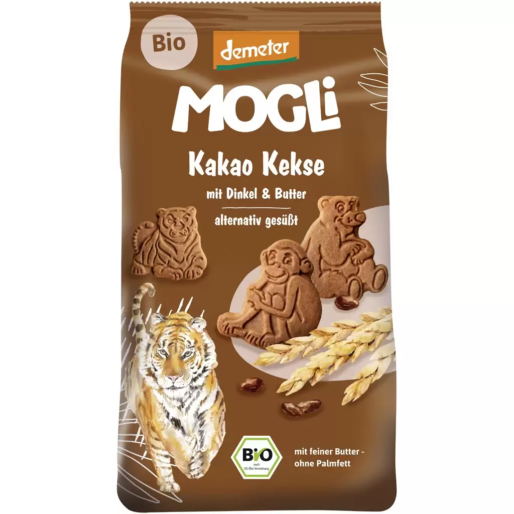 Alimente bio copii - Biscuiti animalute cu unt si cacao, eco, 125 g