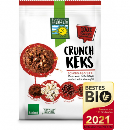 Biscuiti bio crocanti cu ciocolata, 150 g