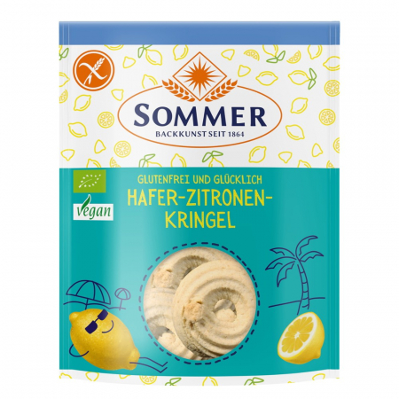 Biscuiti si napolitane bio - Biscuiti cu ovaz si lamaie vegani fara gluten, 100 g