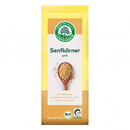 Condimente bio - Boabe de mustar galben bio, 80 g
