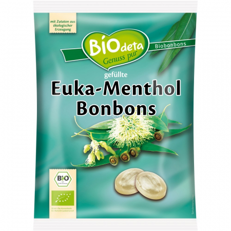 Bomboane bio - Bomboane bio cu eucalipt si mentol, 75 g