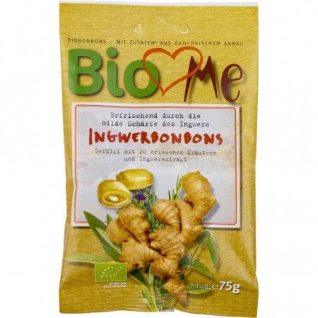 Bomboane bio - Bomboane cu ghimbir bio, 75 g