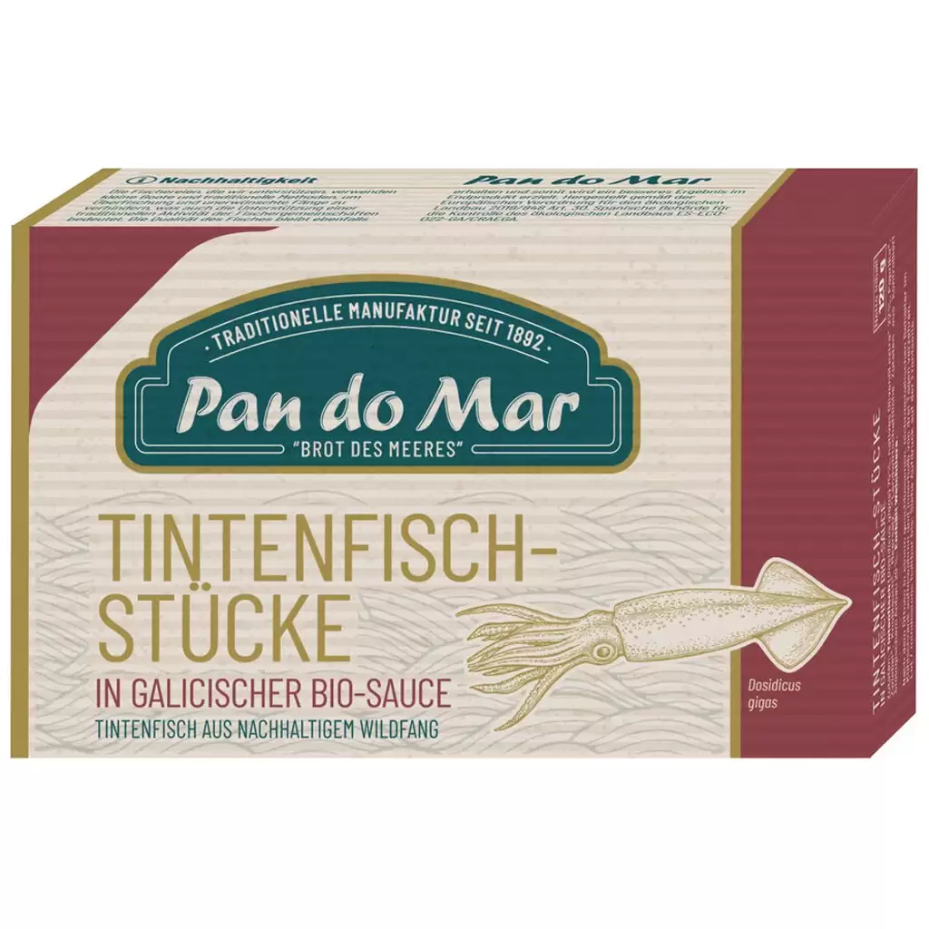 Alimente bio - Bucati de calamar in sos bio Galician, 120 g