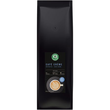 Cafea bio - Cafea boabe bio Gourmet Crema decofeinizata, 500 g