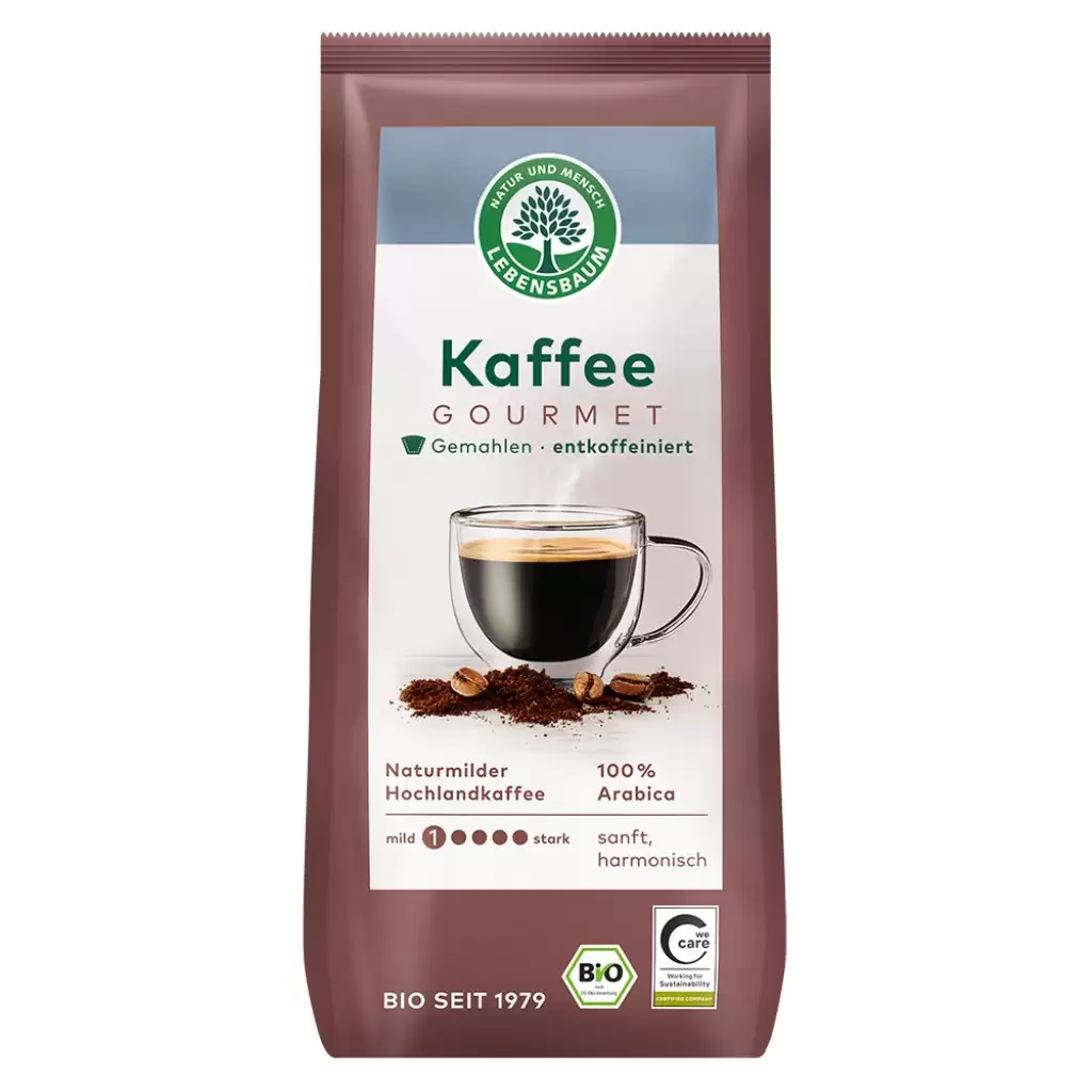 Cafea bio - Cafea macinata Gourmet decofeinizata, eco, 250 g