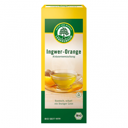 Ceai bio la plic - Ceai de ghimbir cu portocale bio, 40 g