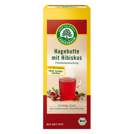 Ceai bio la plic - Ceai de macese si hibiscus bio, 50 g
