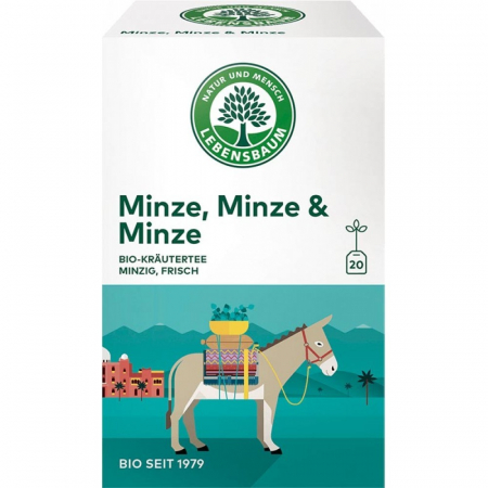 Ceai bio la plic - Ceai de Menta, Menta si Menta x20 plicuri, 30 g