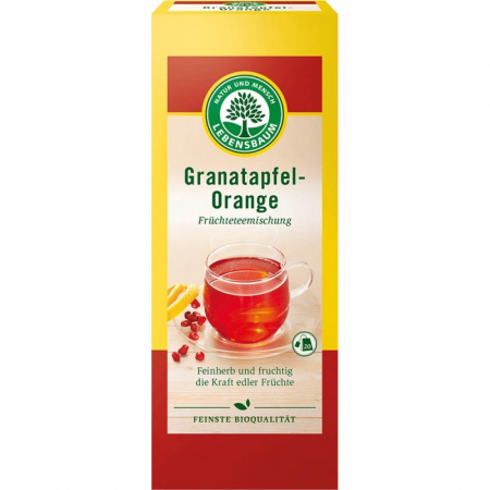 Ceai bio la plic - Ceai de rodie cu portocala bio, 40 g