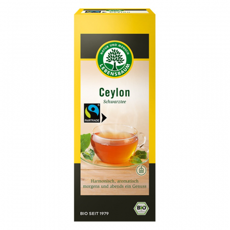 Ceai bio la plic - Ceai negru Ceylon, 40 g