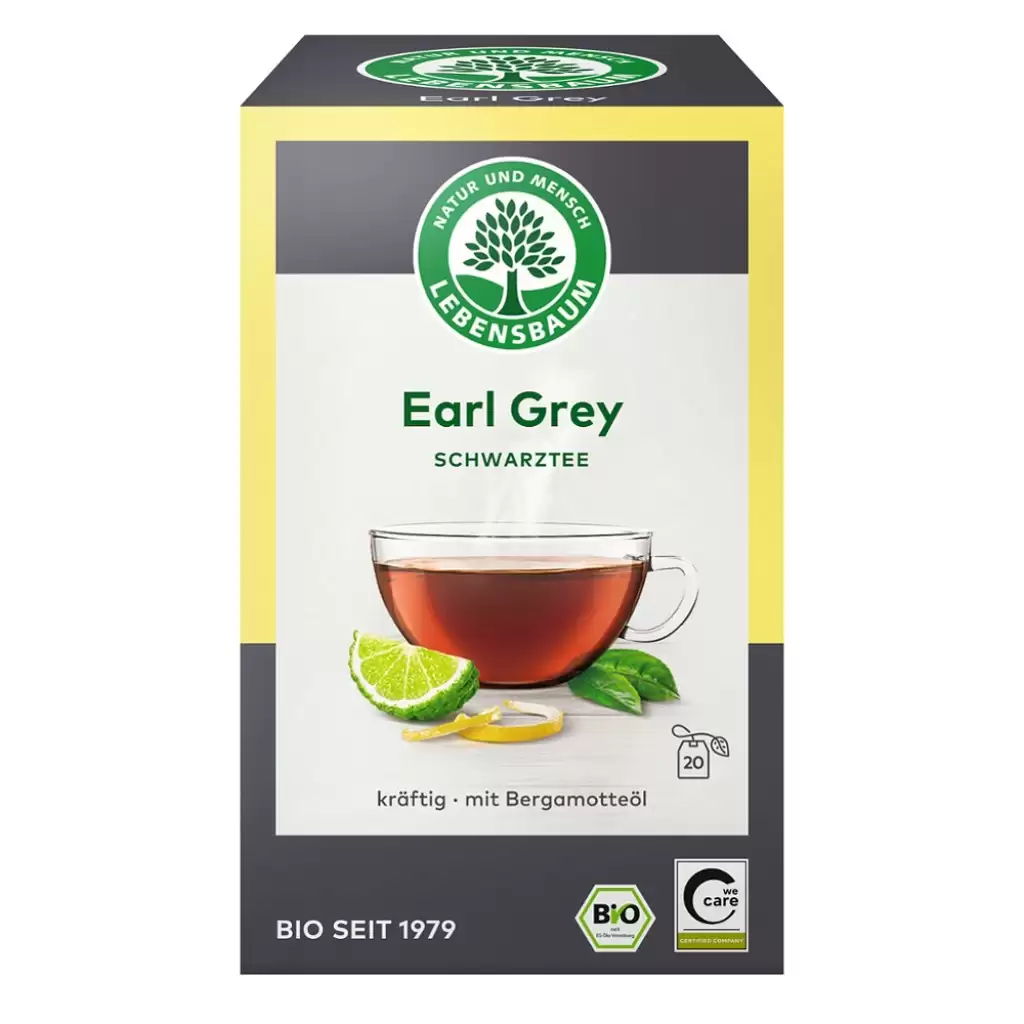 Ceai bio la plic - Ceai negru Earl Grey 20 plicuri, eco, 40 g