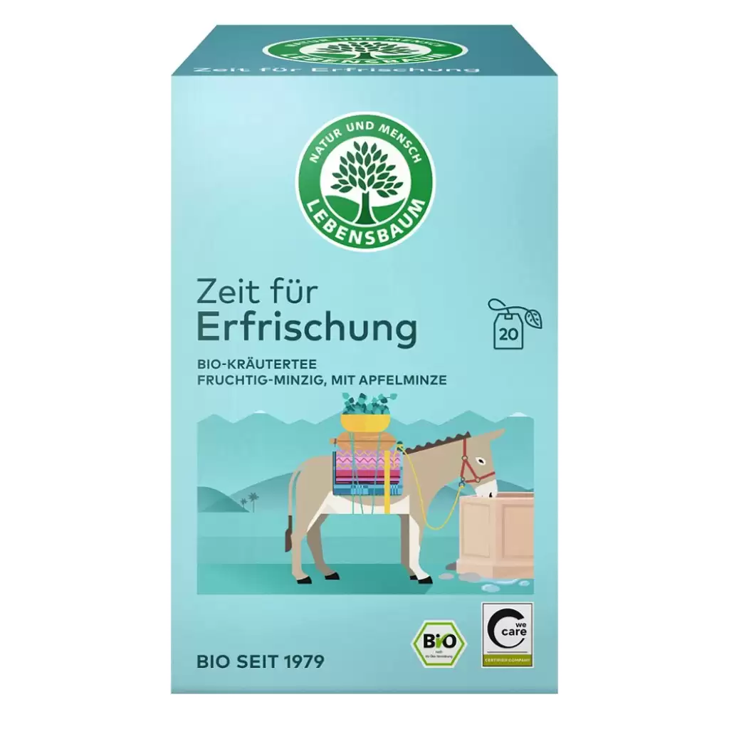 Ceai bio la plic - Ceai revigorant cu mix de menta, 20 plicuri, eco, 30 g