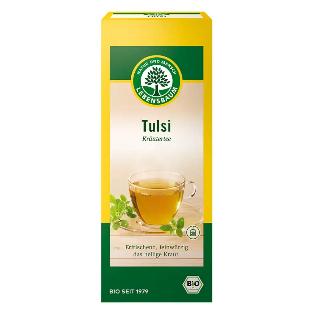 Ceaiuri bio - Ceai Tulsi Busuioc Indian 20 plicuri, eco, 30 g