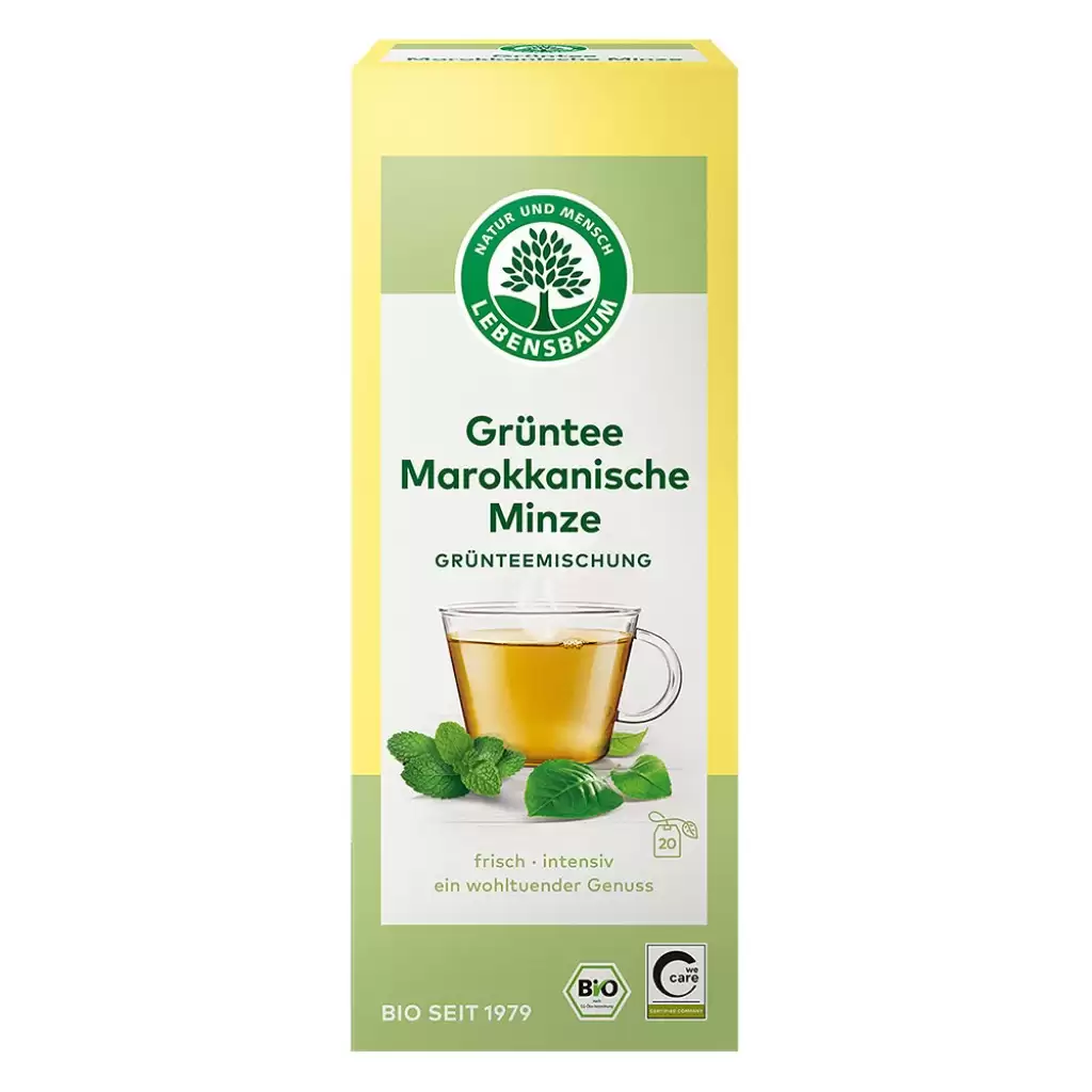 Ceai bio la plic - Ceai verde cu menta Marocana 20 plicuri, eco, 40 g