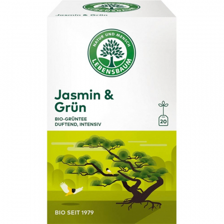 Ceai bio la plic - Ceai verde Jasmin, 30 g