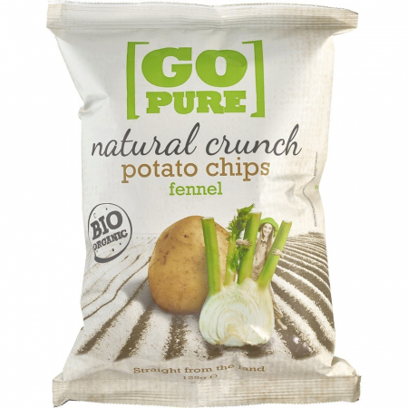Sticksuri, chipsuri si covrigei - Chipsuri bio de cartofi cu fenicul, 125 g