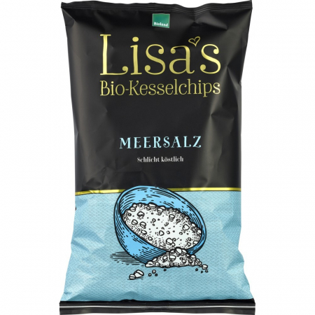 Sticksuri, chipsuri si covrigei - Chipsuri de cartofi cu sare de mare fara gluten, 125 g