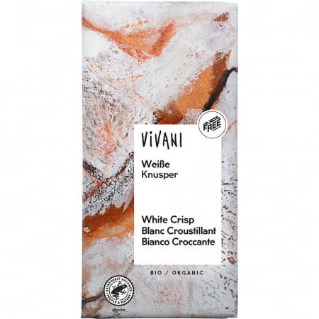 Alimente bio - Ciocolata alba crocanta, 100 g
