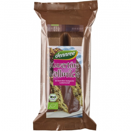 Inghetata bio si decoratiuni - Ciocolata cu lapte cuvertura, 150 g