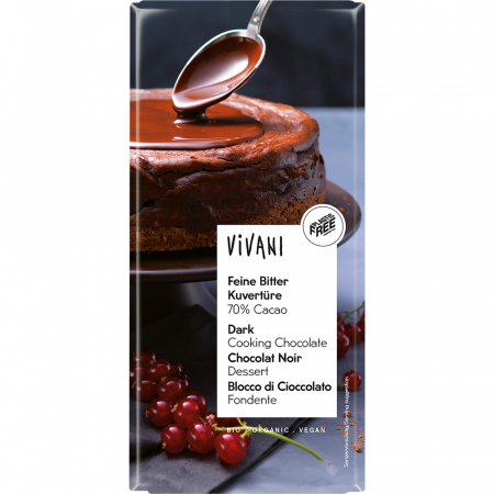 Alimente bio - Ciocolata cuvertura amaruie, 200 g
