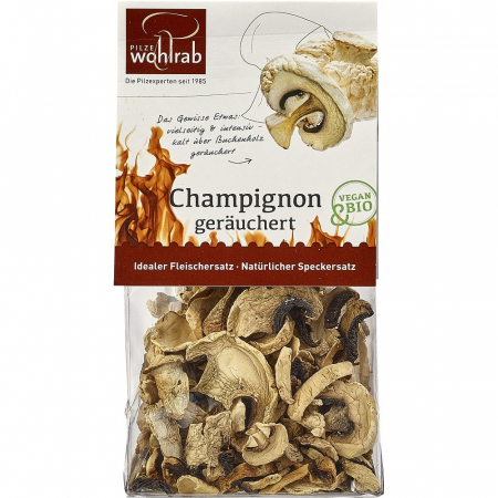 Alimente bio - Ciuperci champignon bio deshidratate si afumate, 20 g