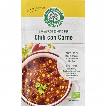 Alimente bio - Condiment bio pentru Chili con Carne, 30 g