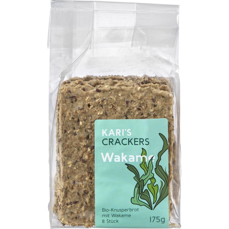 Alimente bio - Crackers bio cu ovaz, spelta si alge wakame, 175 g