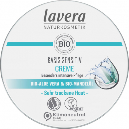 Cosmetice ecologice - Crema basis sensitiv cu aloe vera si ulei de migdale bio, 150 ml
