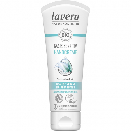 Creme pentru maini si corp - Crema de maini cu aloe vera bio si unt de shea bio, 75 ml