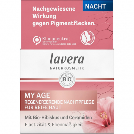 Cosmetice ecologice - Crema de noapte regeneranta cu hibiscus bio, 50 ml